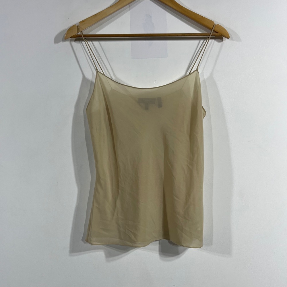 Theory Sheer Old Money Preppy Capsule Minimalist Camisole Tank Top Womens Small